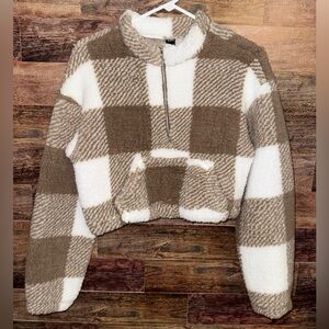 SHEIN, Brown/White Fleece, Size S
#0222